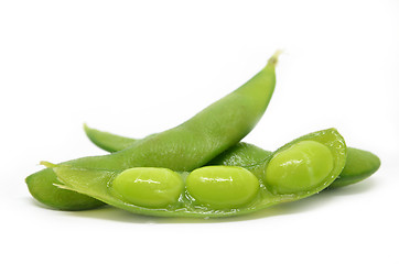 Image showing Edamame, boiled green soy beans