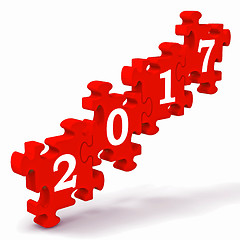 Image showing 2017 Puzzle Shows New Year\'s Greetings