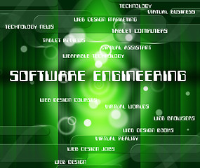 Image showing Software Engineering Means Text Application And Word