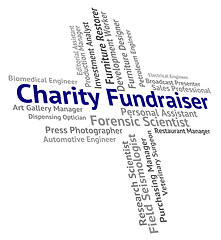 Image showing Charity Fundraiser Represents Occupations Aiding And Aid