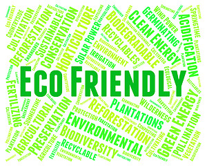 Image showing Eco Friendly Means Go Green And Earth