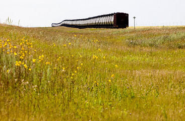 Image showing Train in the Prairies