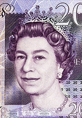 Image showing Pound currency background - 20 Pounds