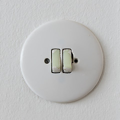 Image showing Electrical light wall switch