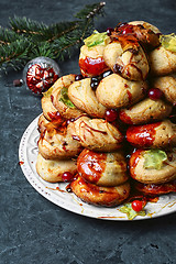 Image showing Christmas cake a croquembouche