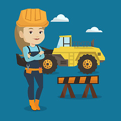 Image showing Confident builder with arms crossed.