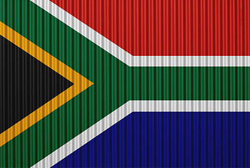 Image showing Textured flag of South Africa in nice colors