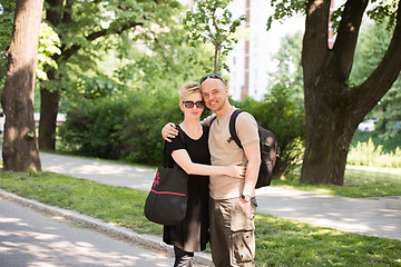 Image showing portrait of a couple in the park