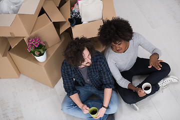 Image showing Relaxing in new house