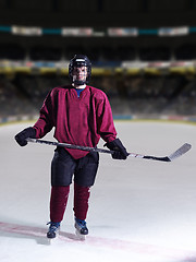 Image showing hockey player portrait