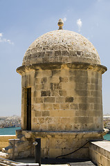 Image showing sentry post senglea fortification valletta malta