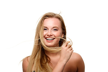 Image showing Young model on white background