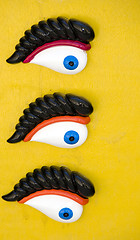 Image showing the eyes of osiriis on display board for sale