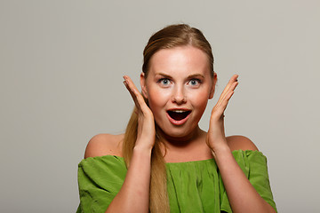 Image showing Portrait of girl in sweater