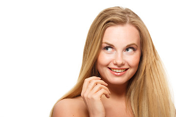 Image showing Portrait of young long-haired girl