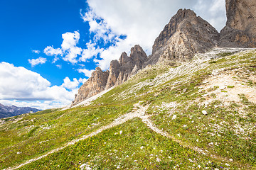 Image showing Landmark of Dolomites - Tre Cime di Lavaredo