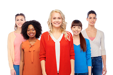 Image showing international group of happy smiling women