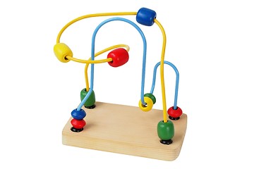 Image showing Wooden toy on white