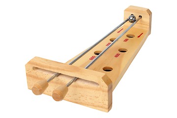 Image showing Wooden game with steel ball