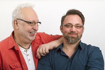 Image showing Gay couple looking happy