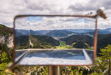 Image showing Amazing viewpoint on Hausstein mountain in Austria