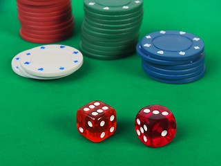 Image showing Dice gambling game