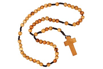 Image showing Wooden rosary