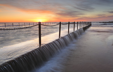Image showing Newport Pool sunrise
