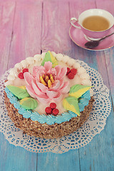 Image showing cakes on color background