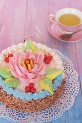 Image showing cakes on color background