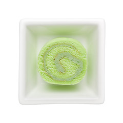 Image showing Pandan Swiss roll