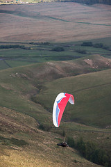 Image showing Paragliding in mountains