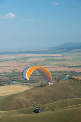 Image showing Paragliding in mountains