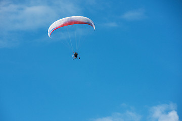 Image showing Paragliding in mountains