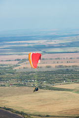 Image showing Paragliding in mountains