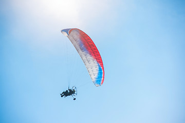 Image showing Paragliding in mountains