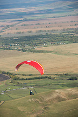 Image showing Paragliding in mountains