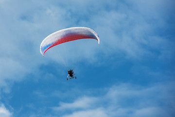 Image showing Paragliding in mountains