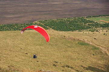 Image showing Paragliding in mountains