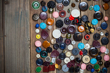 Image showing scattering of vintage stylish buttons