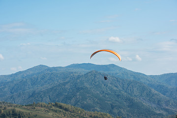 Image showing Paragliding in mountains