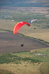 Image showing Paragliding in mountains