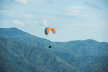 Image showing Paragliding in mountains