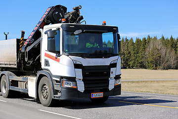 Image showing Next Generation Scania P-Series Hiab Crane Truck