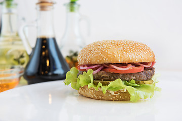 Image showing Big tasty burger