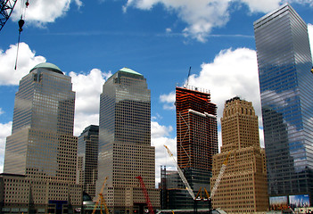 Image showing Sky-scrapers in construction