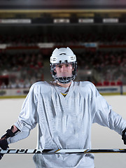 Image showing hockey player portrait