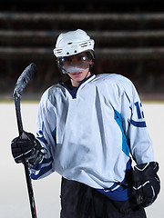 Image showing hockey player portrait