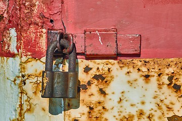 Image showing Locked metal gate