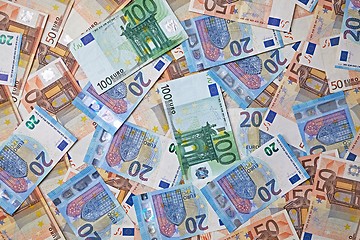 Image showing Euro Banknotes Background